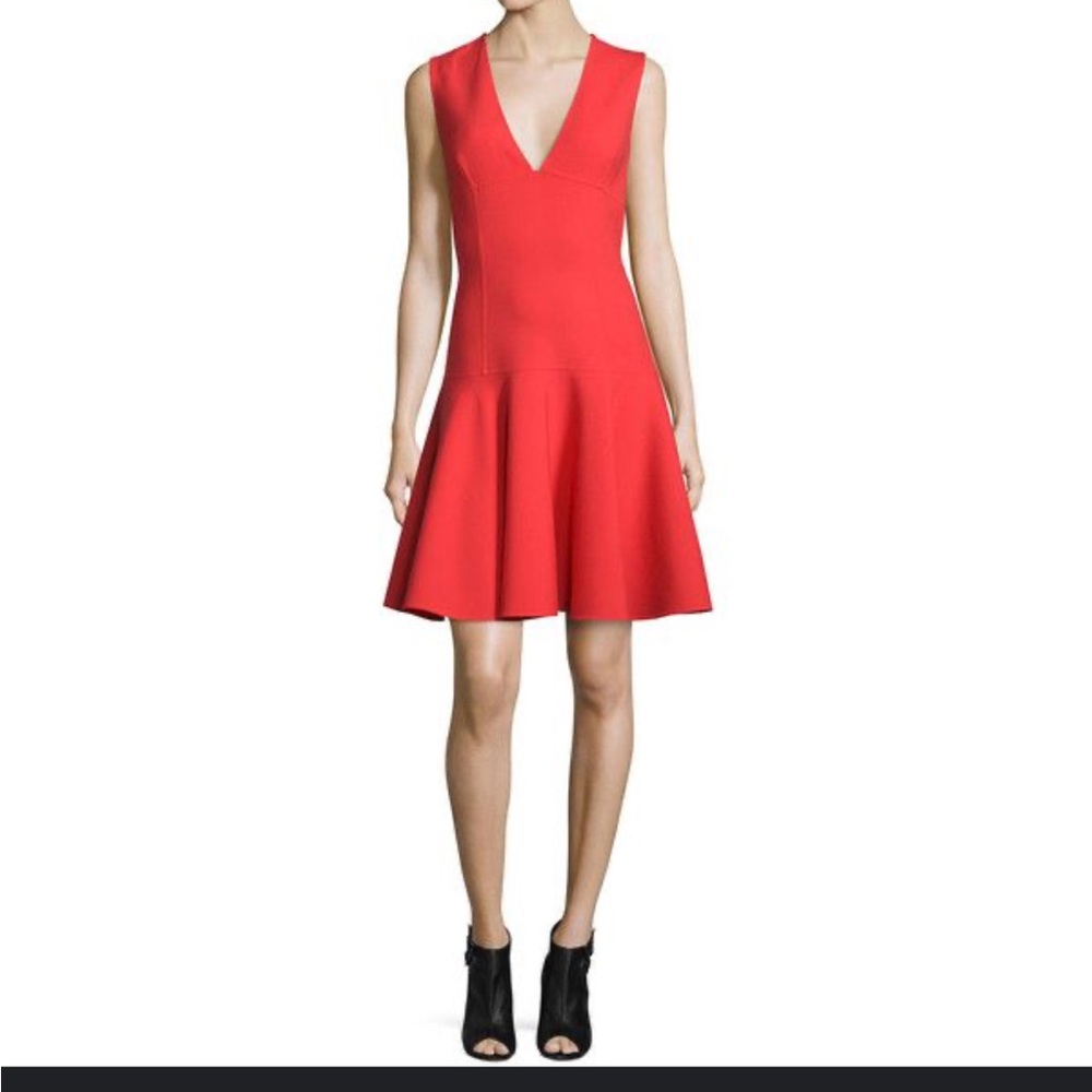 Carolina herrera red dress size 8 line new